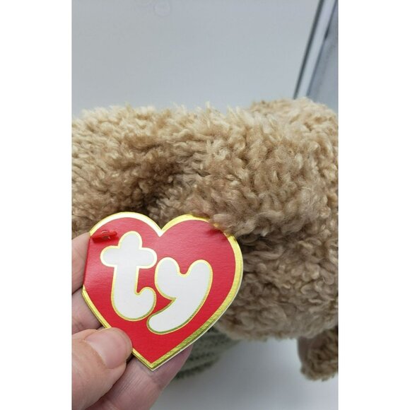 Vtg 1991 TY Curly Brown Bunny Rabbit Plush 16" NOS Carrots Green Sweater Tags - Picture 4 of 10